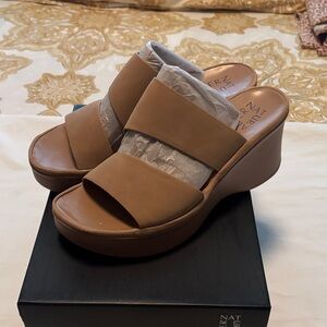 Naturalizer Women's Brown Wedge Sandals